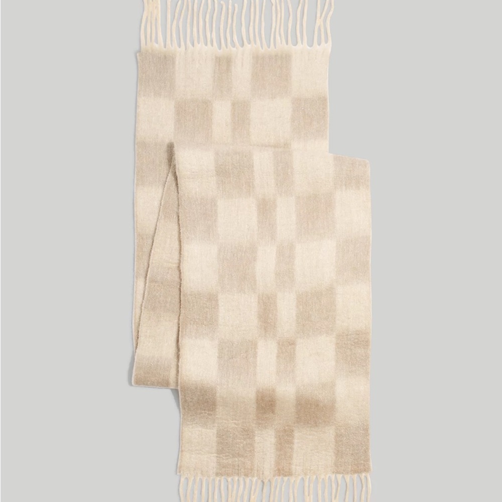 NWT ⭐️ Madewell Brushed Pastel Plaid Scarf - Picture 1 of 3